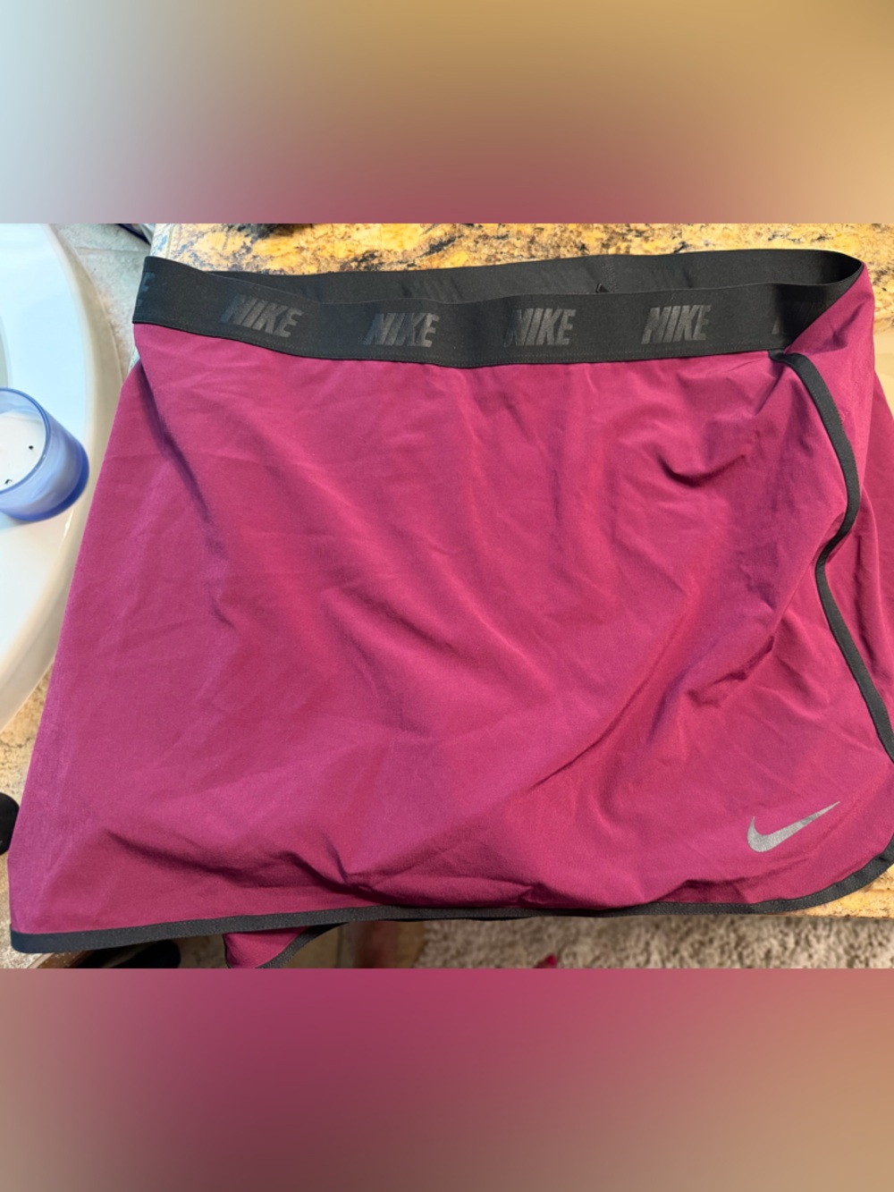 Nike Golf Maroon and Black Athletic Top